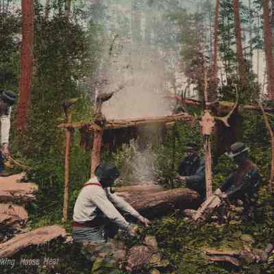 Smoking Moose Meat