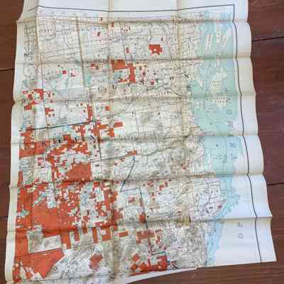 N. E. 1/4 map unfolded. Saranac Lake and surrounding hamlets are visible in bottom left quarter.