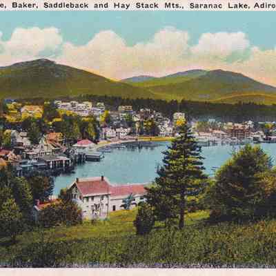 Saranac Lake, Baker, Saddleback and Hay Stack Mts., Saranac Lake, Adirondacks, N.Y.