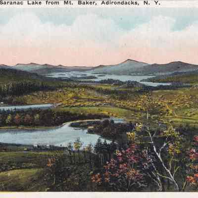 Saranac Lake from Mt. Baker, Adirondacks, N. Y.