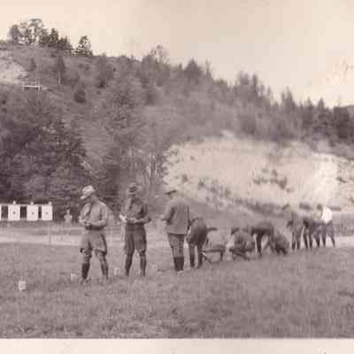 Pistol Match between Game Protector and Troopers. 50th Anniversary, Lake Placid, September 12th, 1935. Match won by Troopers.