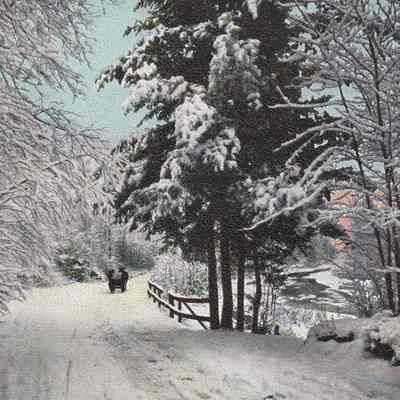 Adirondack Mountains, Bloomingdale Road in Winter.
