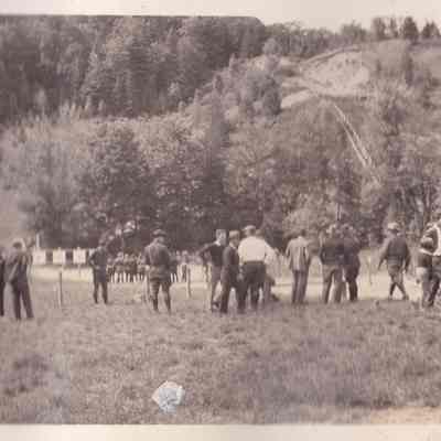 Pistol Match between Game Protector and Troopers. 50th Anniversary, Lake Placid, September 12th, 1935. Match won by Troopers.