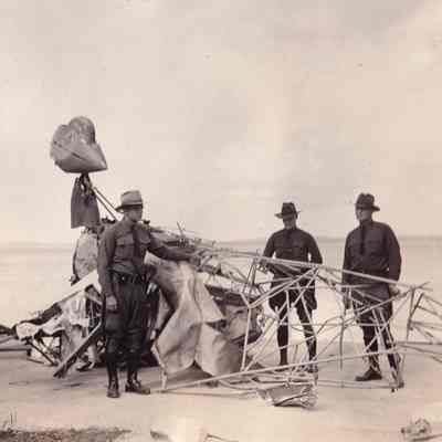 Wreck of plane recovered from Lake Champlain, July 30, 1936.