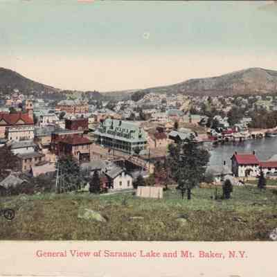 General View of Saranac Lake and Mt. Baker, N. Y.