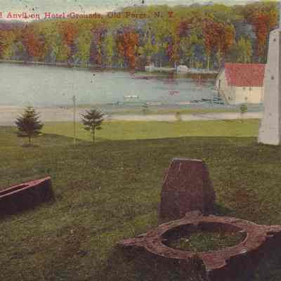 Old Hammer and Anvil on Hotel Grounds, Old Forge, N. Y.