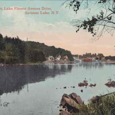 The Village from Lake Flower Avenue Drive, Saranac Lake, N.Y.