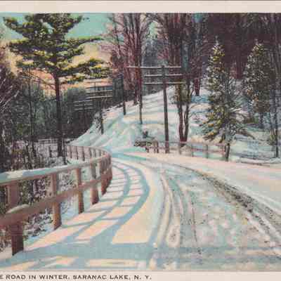 Bloomingdale Road in Winter, Saranac Lake, NY.