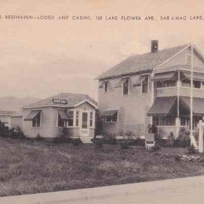 Brown's Resthaven--Lodge and Cabins, 158 Lake Flower Ave., Saranac Lake, New York.