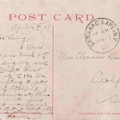 Back of postcard.