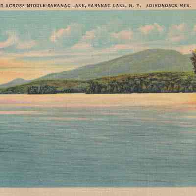Mt. Ampersand Across Middle Saranac Lake, N.Y. Adirondack Mts.