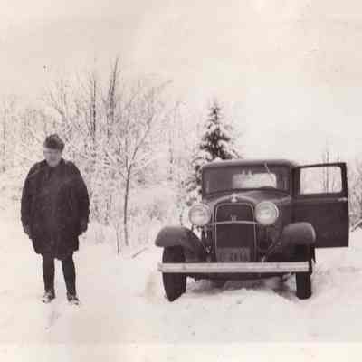 Near head of Trout River, Dec. 1933.