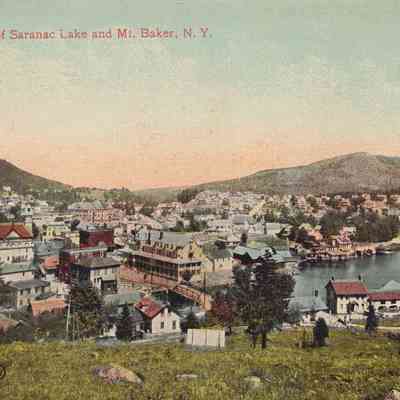 General View of Saranac Lake and Mt. Baker, N. Y.