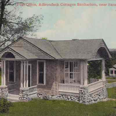 Post Office, Adirondack Cottages Sanitarium, near Saranac Lake, Adirondacks, N. Y.