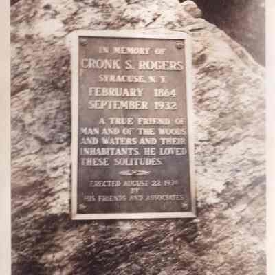 Cronk Rogers Memorial, Lake Bonaparte.