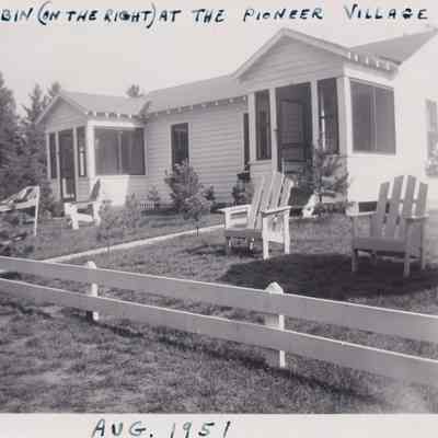 Our Cabin (on the right) at the Pioneer Village