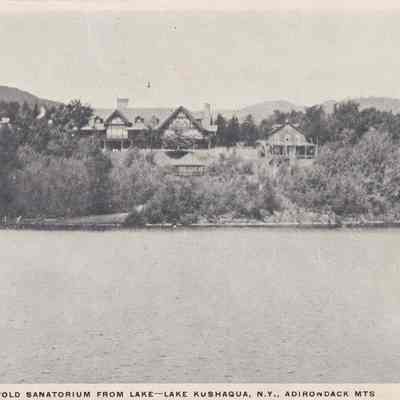 View of Stony Wold Sanatorium from Lake--Lake Kushaqua, N. Y., Adirondack Mts.