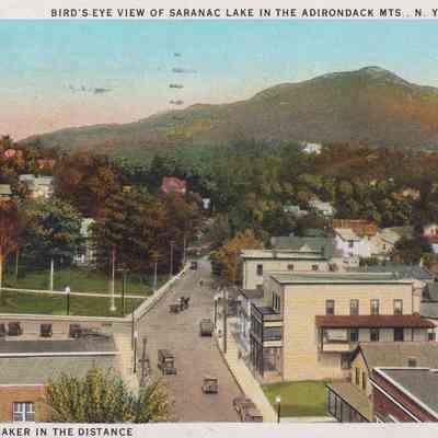 Bird's Eye View of Saranac Lake in the Adirondack Mts., N. Y.
