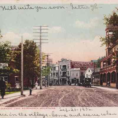 Street View Saranac Lake Adirondack Mountains.