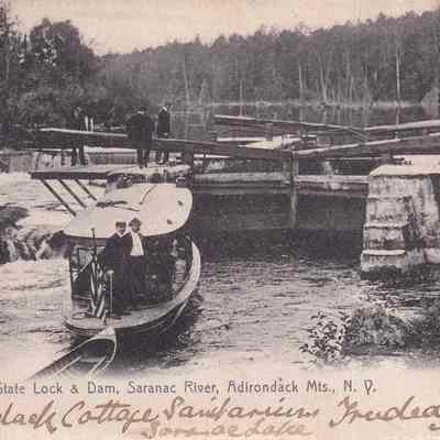 State Lock & Dam, Saranac River, Adirondack Mts., N. Y.
