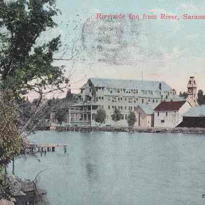 Riverside Inn from River, Saranac Lake, N.Y.