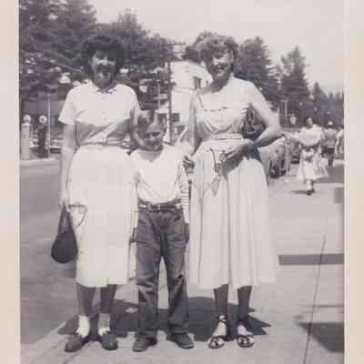 Vi - Chip Ormsby - Mother on Main St. in Lake Placid, N.Y. in Front of Blanche's Gift Shoppe