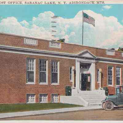 Post Office, Saranac Lake, N. Y. Adirondack Mts.
