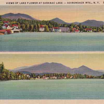 Views of Lake Flower at Saranac Lake--Adirondack Mts., N. Y.