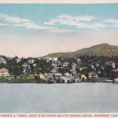 Lake Flower & Town, East End from South Shore Drive, Saranac Lake, N. Y.