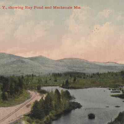 Ray Brook, N.Y. showing Ray Pond and Mackenzie Mts.