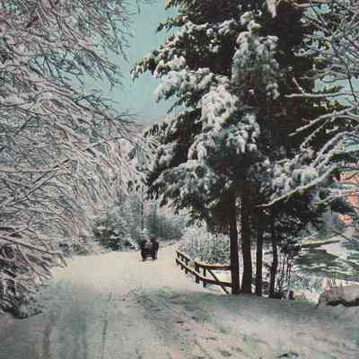 Adirondack Mts., Bloomingdale, Road in Winter