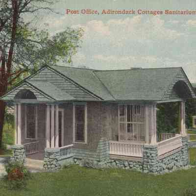 Post Office, Adirondack Cottages Sanitarium, near Saranac Lake, Adirondacks, N. Y.