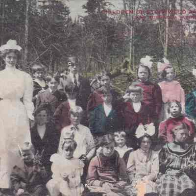 Children of Stony Wold and the Nurse, Lake Kushaqua, Adirondack Mts., NY.