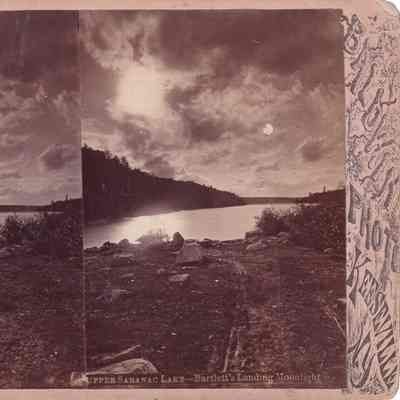 Upper Saranac Lake--Bartlett's Landing Moonlight.