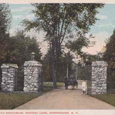 Entrance to Trudeau Sanitarium, Saranac Lake, Adirondacks, N.Y.