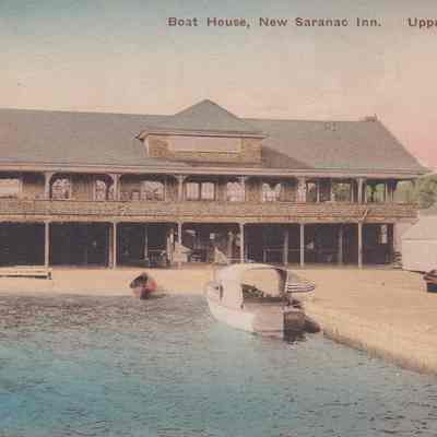 Boat House, New Saranac Inn. Upper Saranac Lake, N. Y.