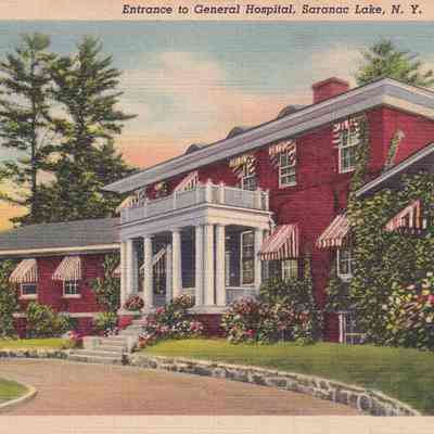 Entrance to General Hospital, Saranac Lake, N.Y.