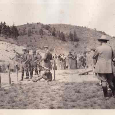 Pistol Match between Game Protector and Troopers. 50th Anniversary, Lake Placid, September 12th, 1935. Match won by Troopers.