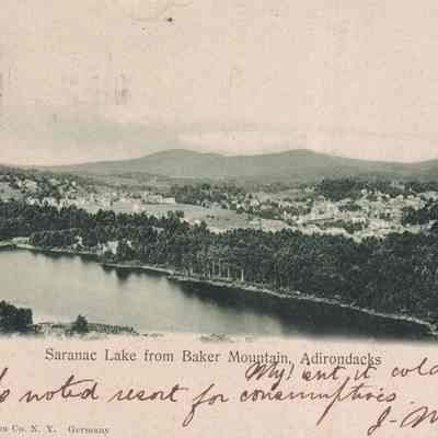 Saranac Lake from Baker Mountain, Adirondacks.