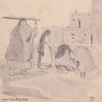 Indian Women Baking Bread