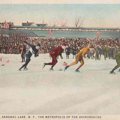 Skating Races, Saranac Lake, N.Y., The Metropolis of the Adirondacks