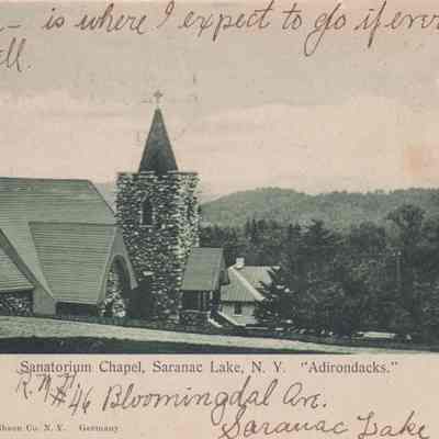 Sanatorium Chapel, Saranac Lake, N. Y. "Adirondacks."