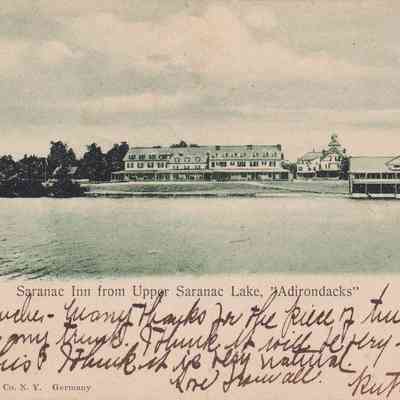 Saranac Inn from Upper Saranac Lake, "Adirondacks"