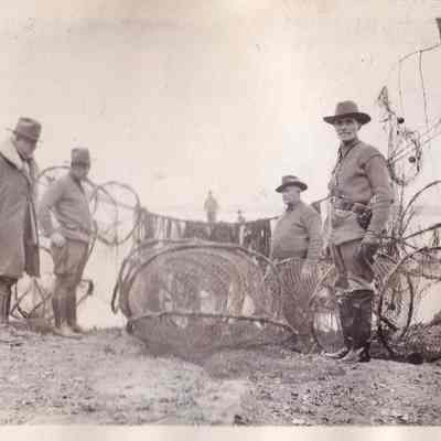 Nets Seized in Lake Champlain 1935. Found by aid of plane.