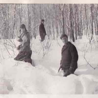 Cutting Wood, Bryant Camp.