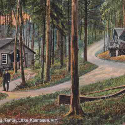 Rustic Lodge and Tents, Lake Kushaqua, N.Y.