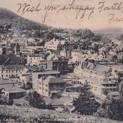 Saranac Lake Village, Adirondack, Mts. N. Y.