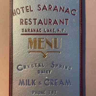 Hotel Saranac Restaurant - Menu