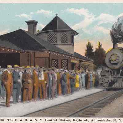 The D. & H. & N. Y. Central Station, Raybrook [sic], Adirondacks, N.Y.