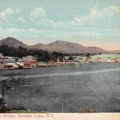 Lake Flower from Bridge, Saranac Lake, N. Y.